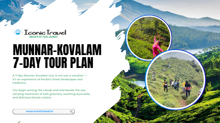 Munnar–Kovalam 7-Day Tour Plan: Explore Kerala’s Hills, Wildlife & Beaches